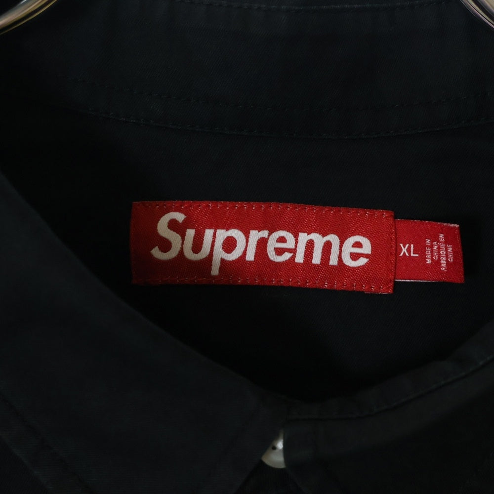 SUPREME(シュプリーム) 24SS Small Box Shirt スモールボックスロゴ ボタンダウン 長袖シャツ ブラック