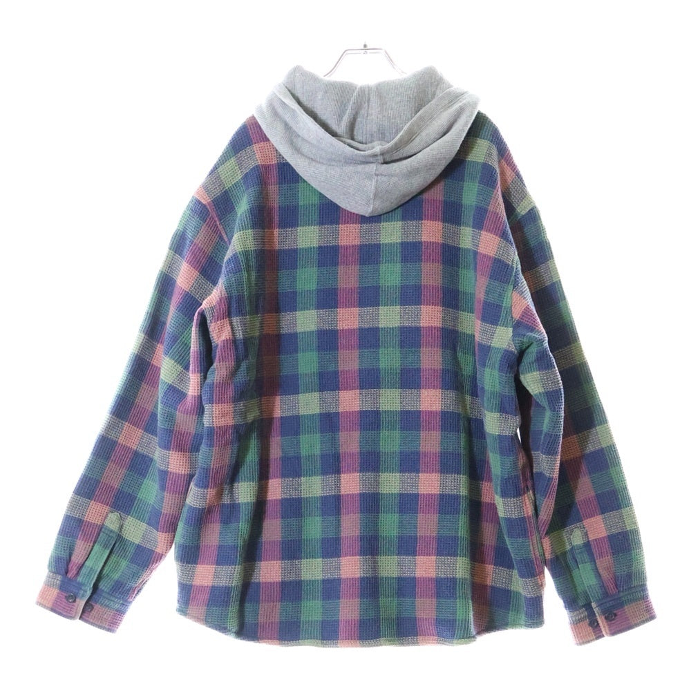 SUPREME(シュプリーム) 24AW Waffle Plaid Hooded Shirt ワッフルプレイドフードシャツ マルチ