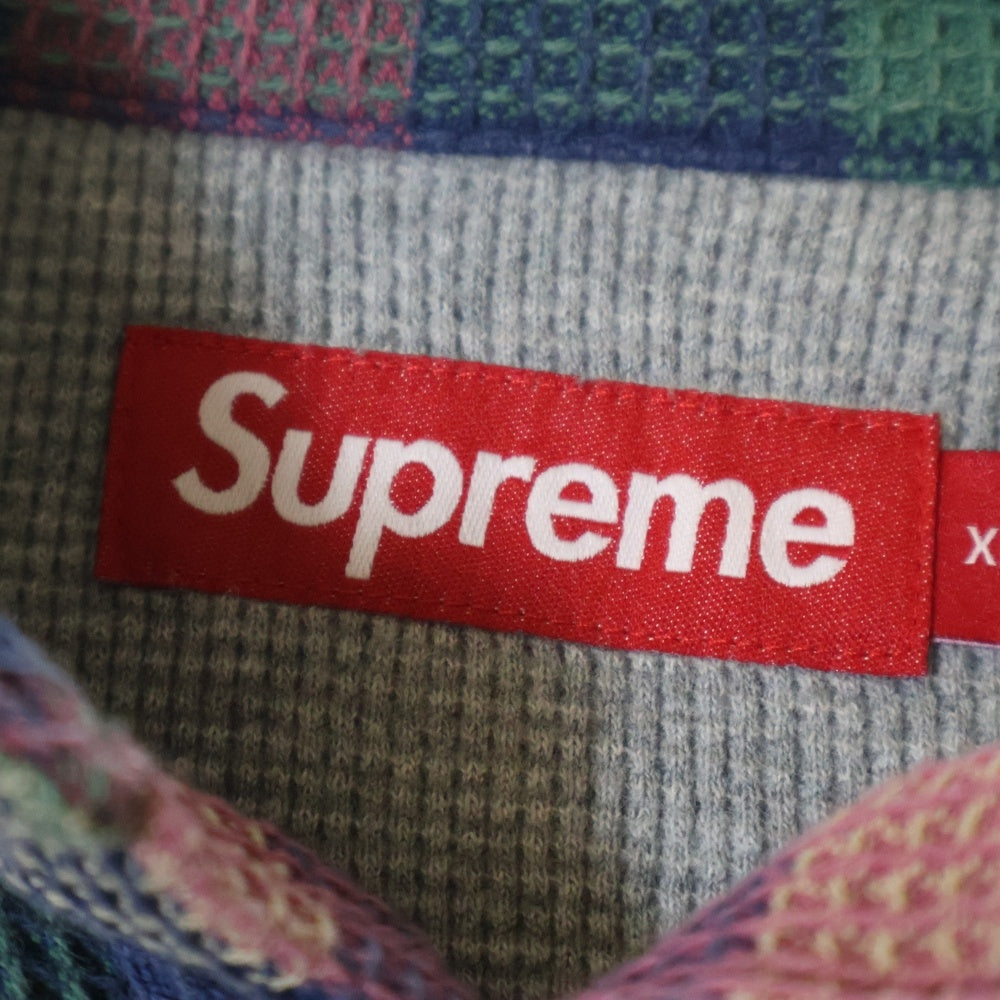 SUPREME(シュプリーム) 24AW Waffle Plaid Hooded Shirt ワッフルプレイドフードシャツ マルチ