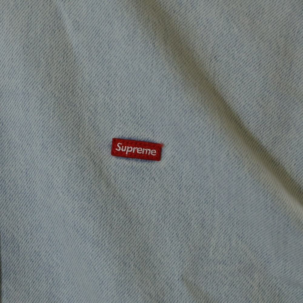 SUPREME(シュプリーム) 24SS Small Box Shirt スモールボックスロゴ ウォッシュ加工 ボタンダウン 長袖シャツ インディゴ