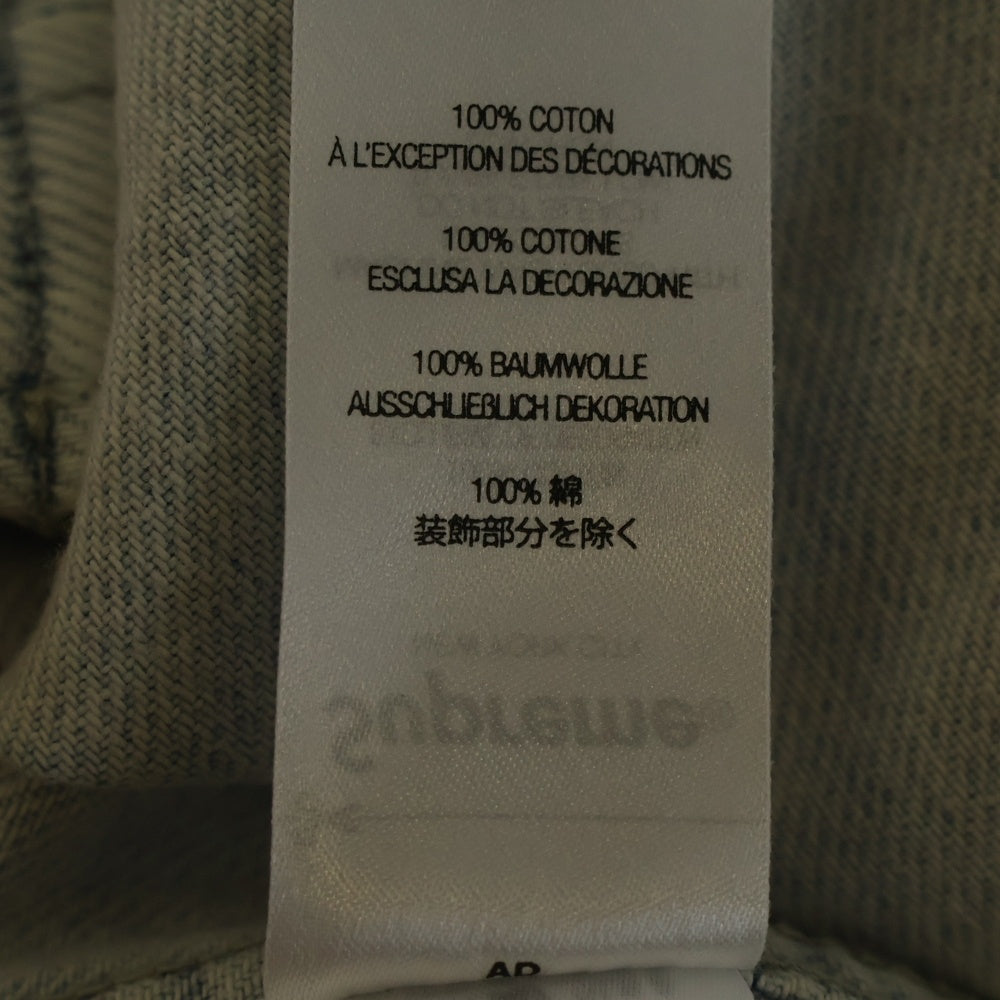 SUPREME(シュプリーム) 24SS Small Box Shirt スモールボックスロゴ ウォッシュ加工 ボタンダウン 長袖シャツ インディゴ