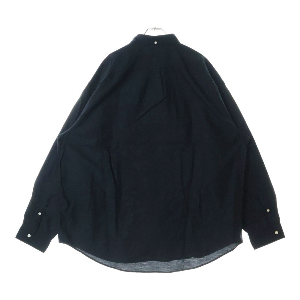 SUPREME(シュプリーム) 24SS Loose Fit S/S Oxford shirt フロントエンブロイダリー ルーズフィット オックスフォード 長袖シャツ ブラック