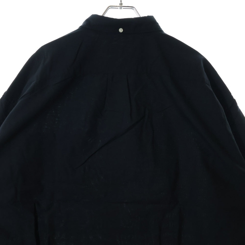 SUPREME(シュプリーム) 24SS Loose Fit S/S Oxford shirt フロントエンブロイダリー ルーズフィット オックスフォード 長袖シャツ ブラック