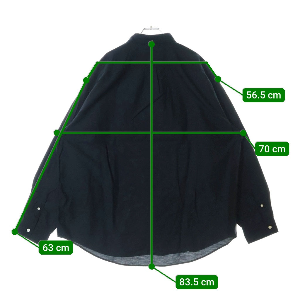 SUPREME(シュプリーム) 24SS Loose Fit S/S Oxford shirt フロントエンブロイダリー ルーズフィット オックスフォード 長袖シャツ ブラック