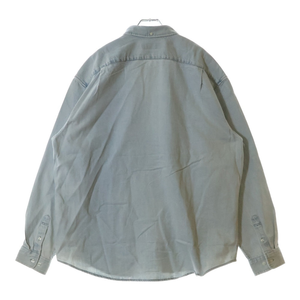 SUPREME(シュプリーム) 24AW Small Box Shirt スモールボックスロゴ ウォッシュ加工 ボタンダウン 長袖シャツ インディゴ