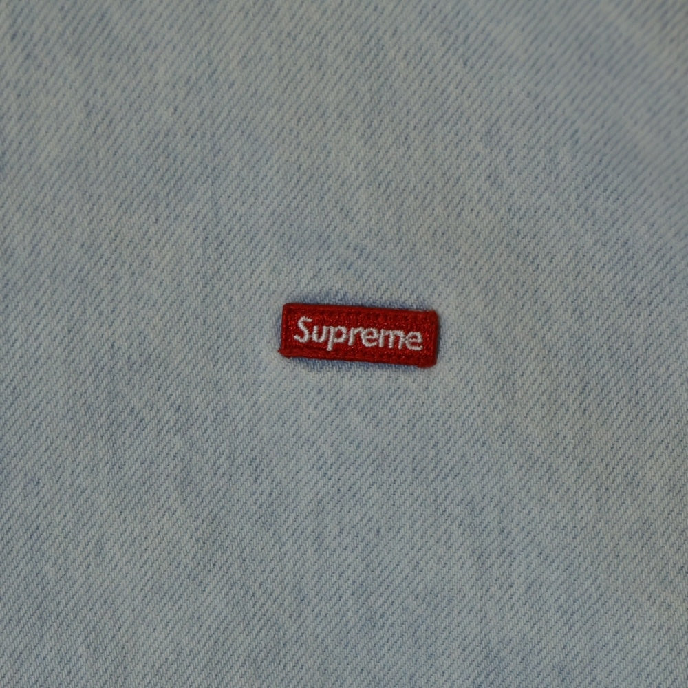 SUPREME(シュプリーム) 24AW Small Box Shirt スモールボックスロゴ ウォッシュ加工 ボタンダウン 長袖シャツ インディゴ