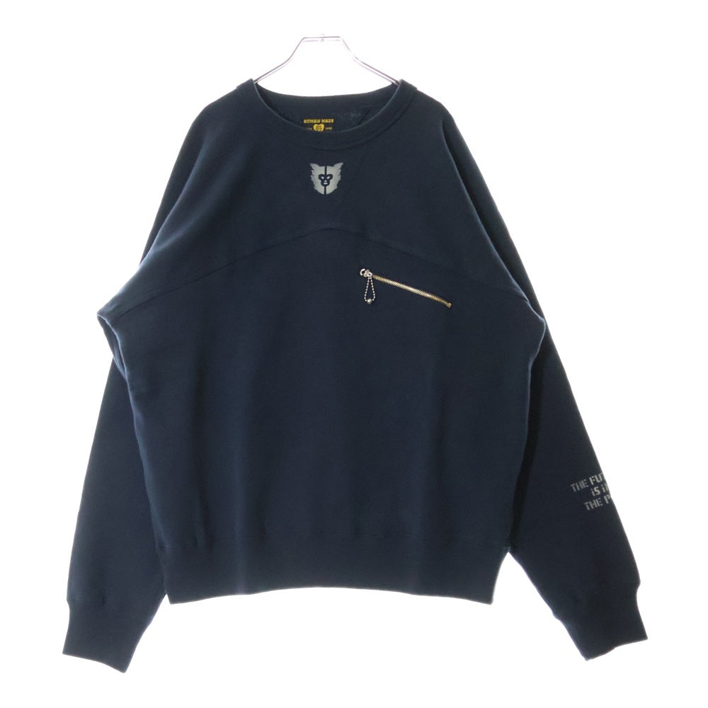 HUMAN MADE(ヒューマンメイド) 24AW Crewneck Sweatshirt クルーネック スウェットトレーナー ネイビー HM28CS008