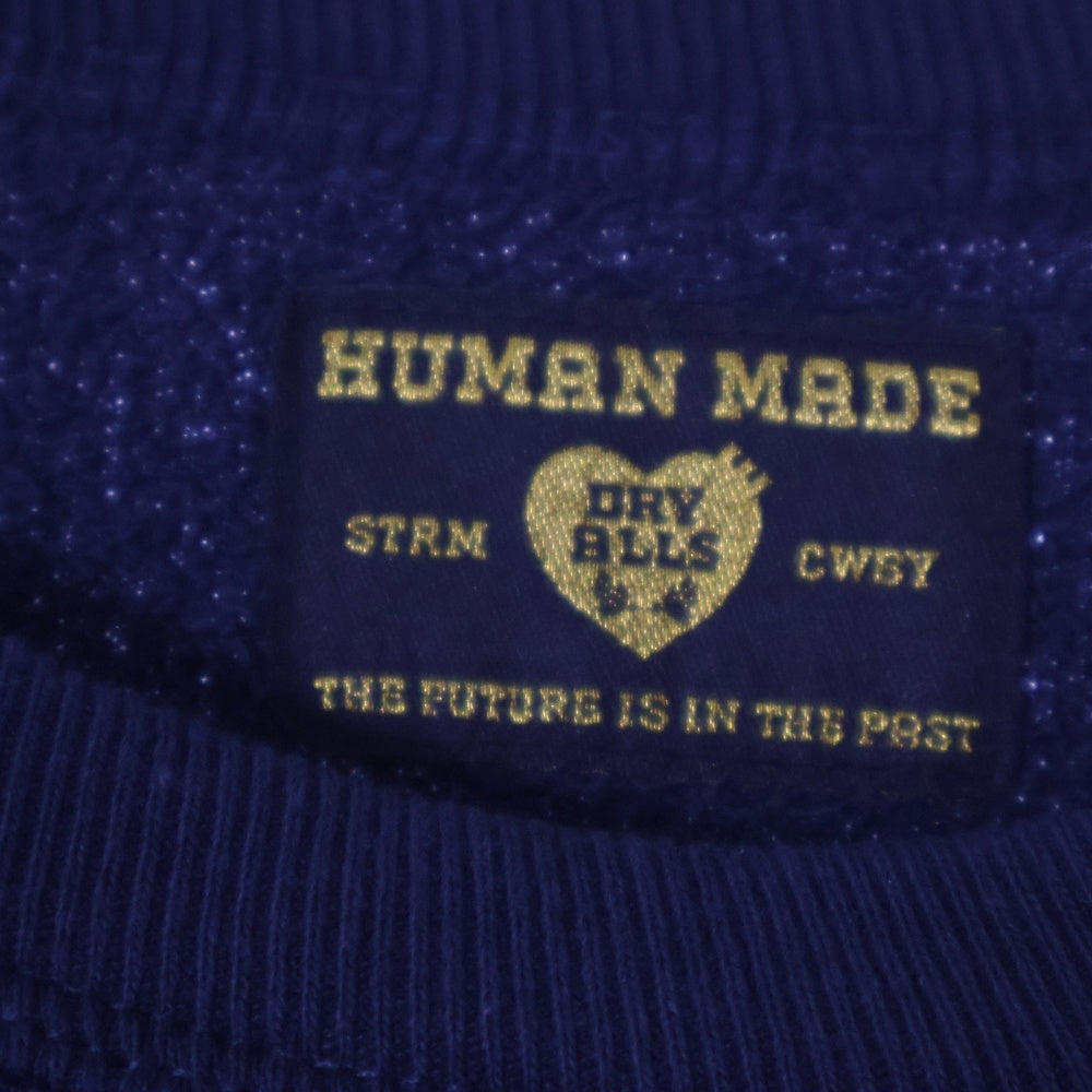 HUMAN MADE(ヒューマンメイド) 24AW Crewneck Sweatshirt クルーネック スウェットトレーナー ネイビー HM28CS008