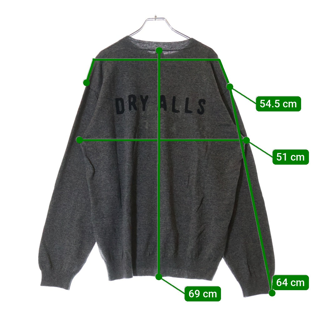 HUMAN MADE(ヒューマンメイド) 22AW HEART L/S KNIT SWEATER ハートロゴ コットン ウール ニット セーター グレー
