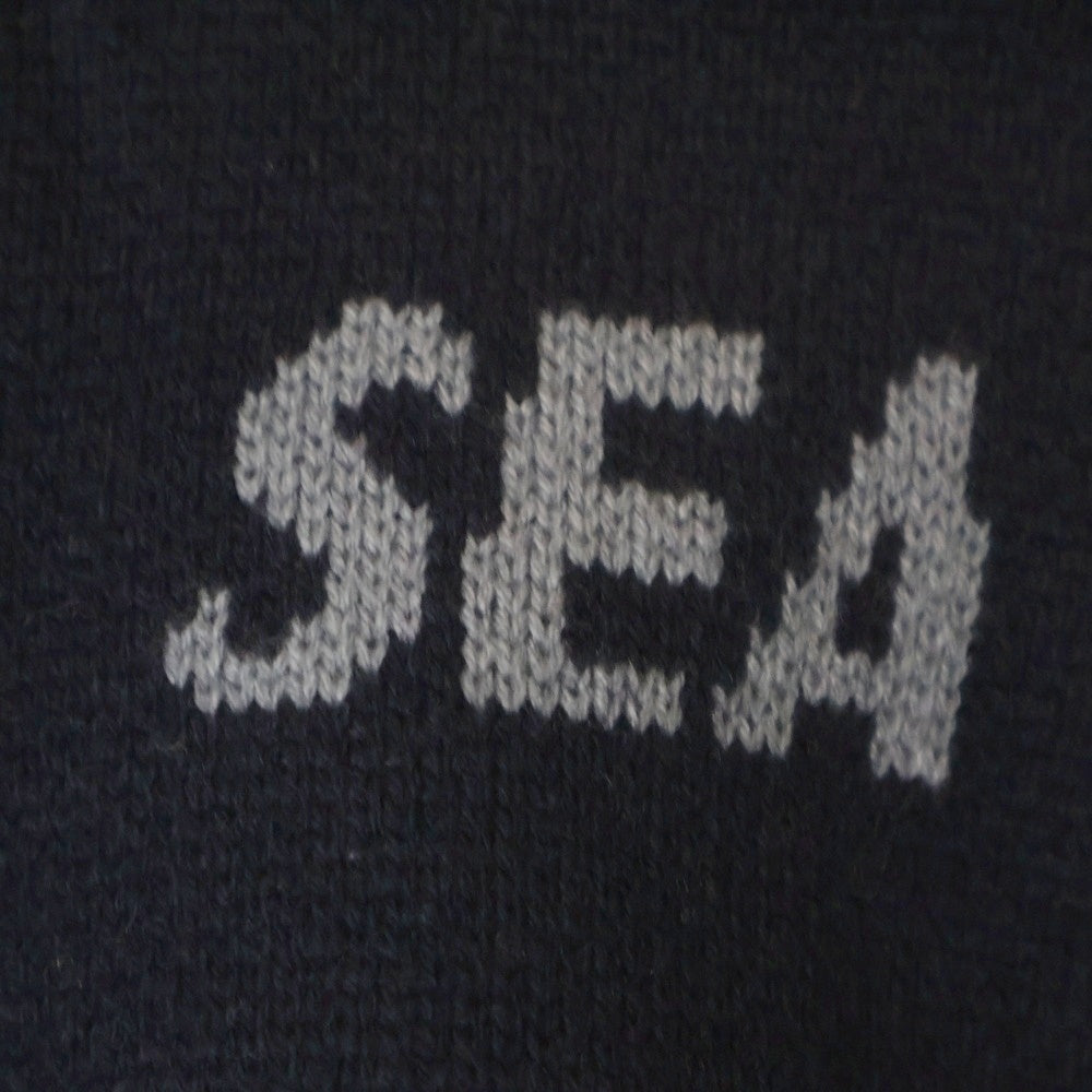 WIND AND SEA(ウィンダンシー) MT SNOW SWEATER マウンテンジャガード 雪山 クルーネック アクリルニットセーター ネイビー/ホワイト WDS-O-WKN-23-Q2-KN-04