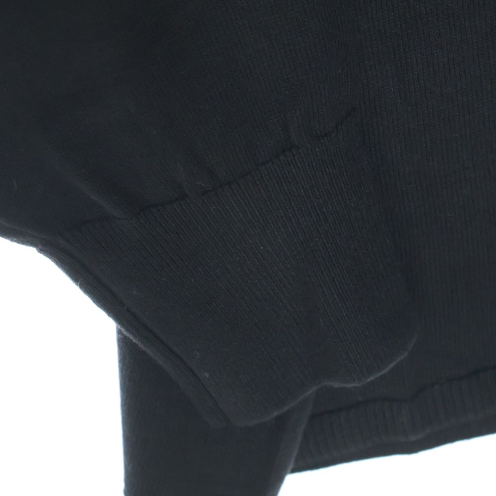 WIND AND SEA(ウィンダンシー) ×HYSTERIC GLAMOUR MOCK NECK SHIRT ヒステリックグラマー カラーエンブロイダリー モックネック ニットセーター ブラック WDS-C-HYS-23-AP-Q1-12