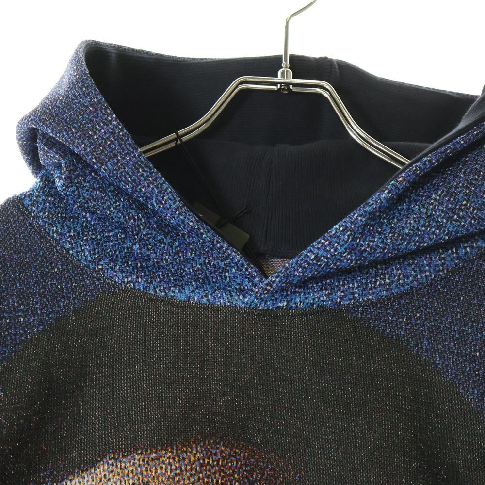 WIND AND SEA(ウィンダンシー) ×NAS GRAPHIC PARKA ナズ グラフィック プルオーバーパーカー ニットフーディ ブルー WDS-C-NAS-24-Q1-CS-01