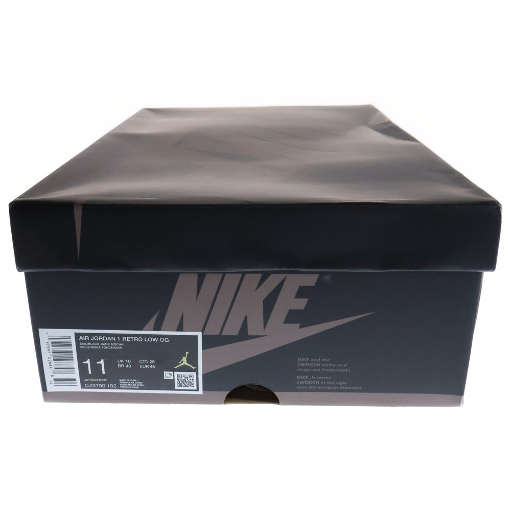 NIKE(ナイキ) AIR JORDAN 1 RETRO LOW OG MOCHA エアジョーダン1モカ ローカットスニーカー ホワイト/ブラウン US11/29cm CZ0790-102