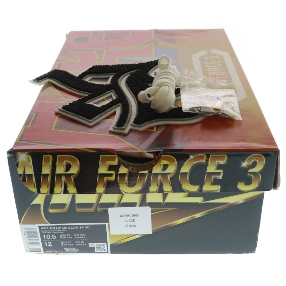 NIKE(ナイキ) ×NIGO AIR FORCE3 LOW ニゴー エアフォース3 ローカットスニーカー ブラック/ホワイト US10.5/28.5cm HV8070-001