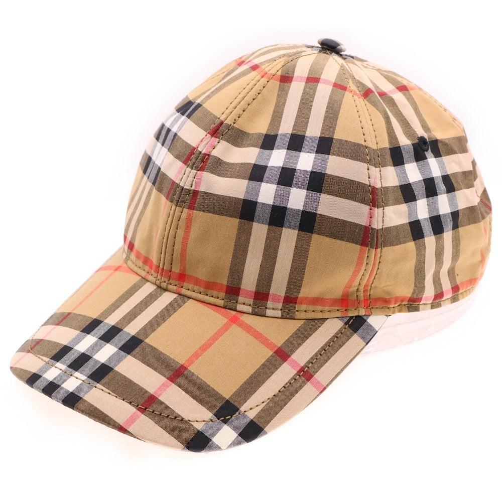 BURBERRY(バーバリー) ノヴァチェック 6パネル コットン ベースボールキャップ 帽子 ベージュ 4073689