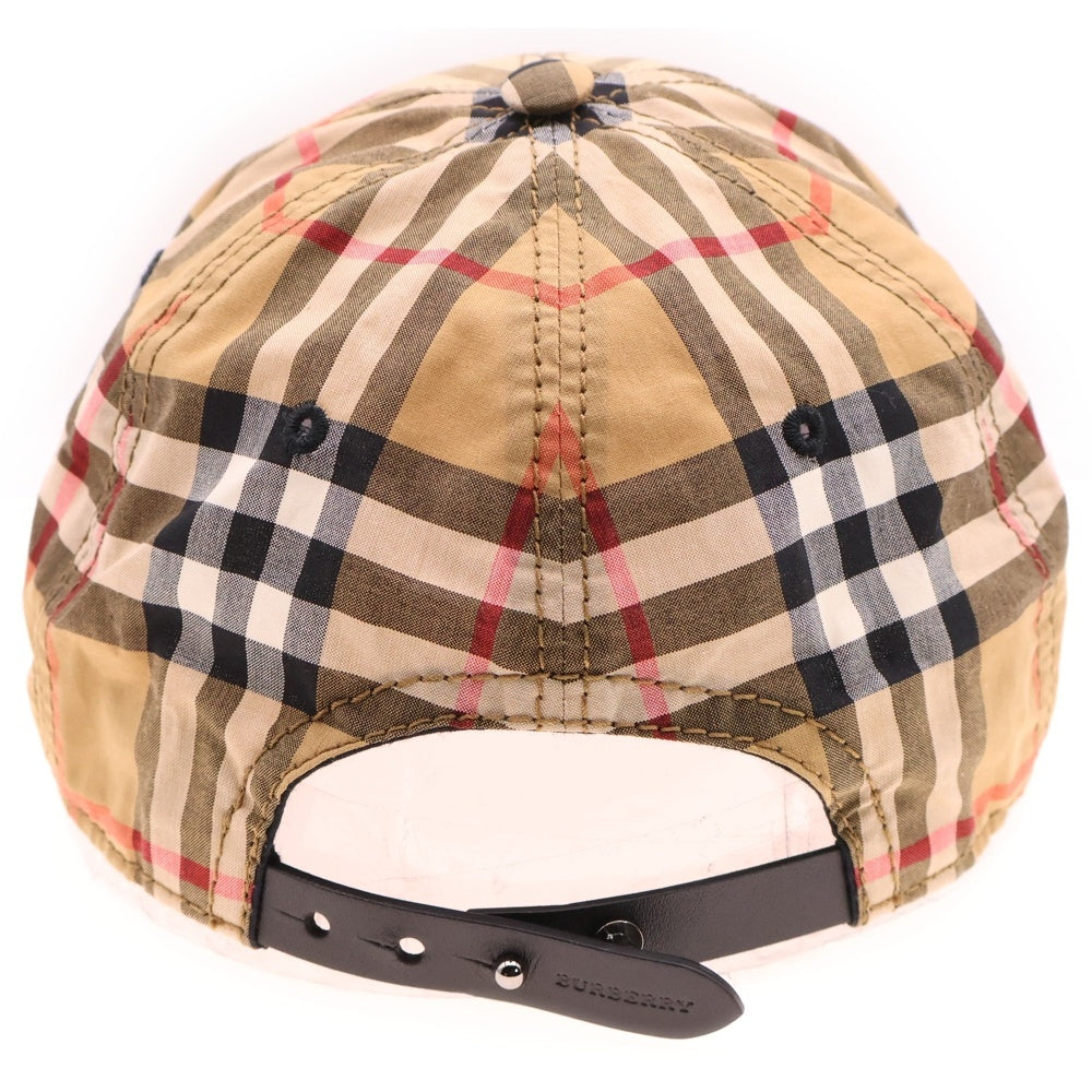 BURBERRY(バーバリー) ノヴァチェック 6パネル コットン ベースボールキャップ 帽子 ベージュ 4073689