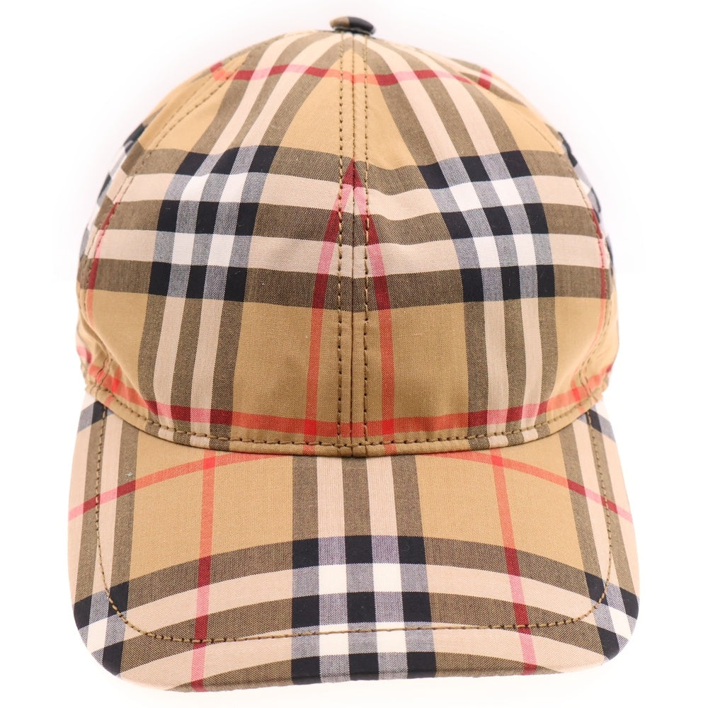 BURBERRY(バーバリー) ノヴァチェック 6パネル コットン ベースボールキャップ 帽子 ベージュ 4073689