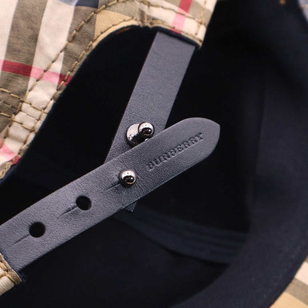BURBERRY(バーバリー) ノヴァチェック 6パネル コットン ベースボールキャップ 帽子 ベージュ 4073689