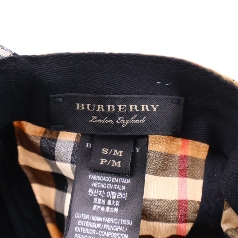 BURBERRY(バーバリー) ノヴァチェック 6パネル コットン ベースボールキャップ 帽子 ベージュ 4073689