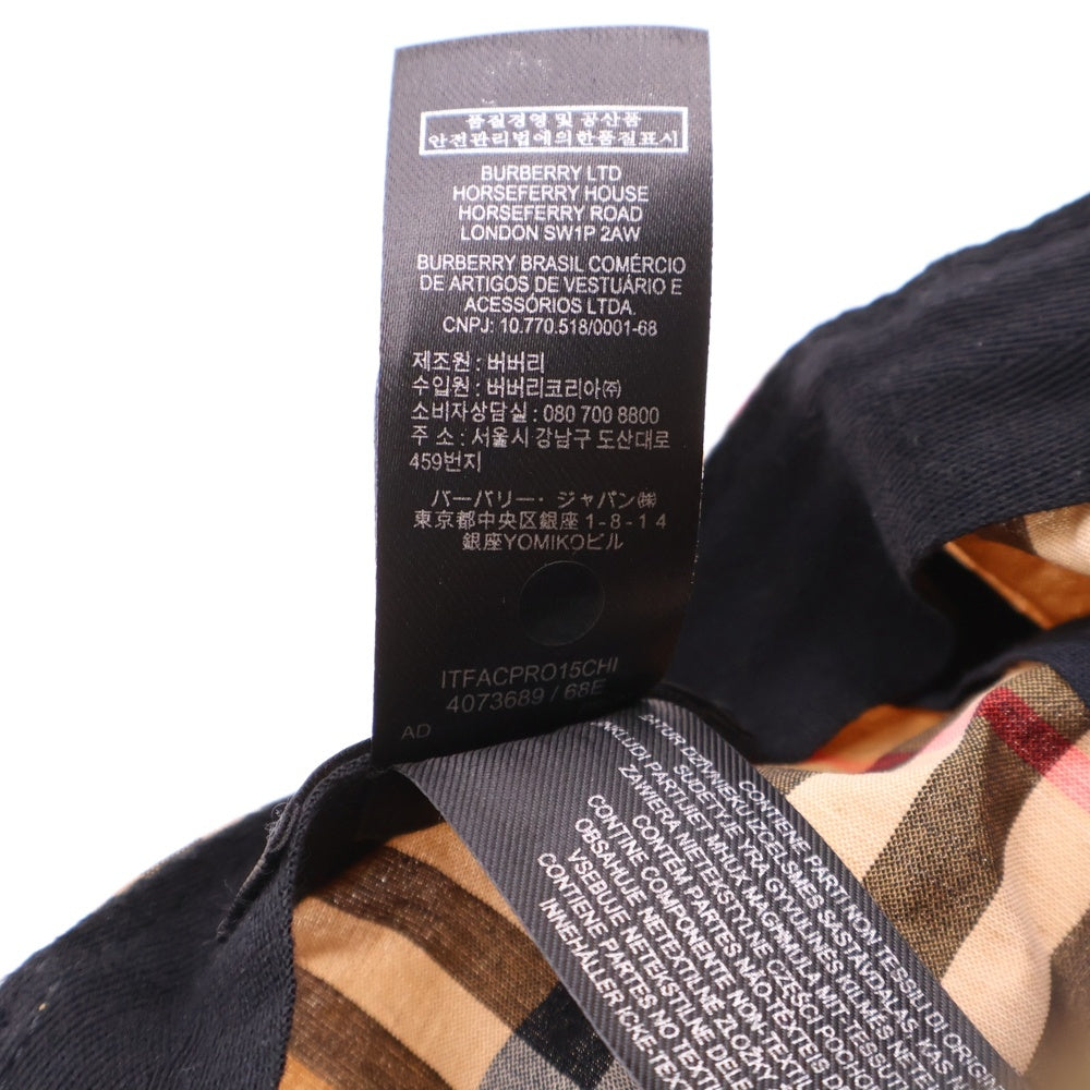 BURBERRY(バーバリー) ノヴァチェック 6パネル コットン ベースボールキャップ 帽子 ベージュ 4073689