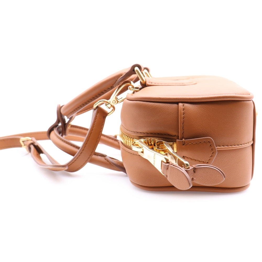 miumiu(ミュウミュウ) アルカディ スモール 2WAY レザー ショルダーバッグ ハンドバッグ ブラウン レディース 5BB142