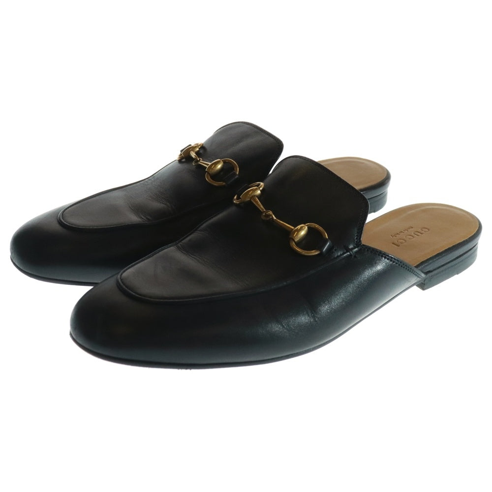 GUCCI(グッチ) プリンスタウン レザー ミュール サンダル ブラック レディース 38 1/2 423513