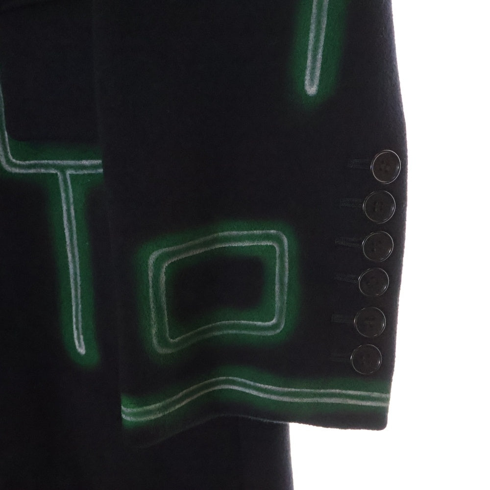 MASU(エムエーエスユー) 23AW ELECTRICAL CHESTER COAT エレクトリカル ウール チェスターコート ブラック/グリーン