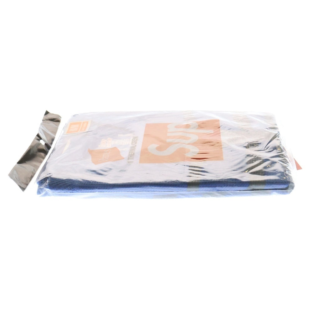 SUPREME(シュプリーム) 23AW ×Hanes Bones Thermal Crew ヘインズ ボーンプリント クルーネック サーマル ロングスリーブ 長袖Tシャツ カットソー ブルー