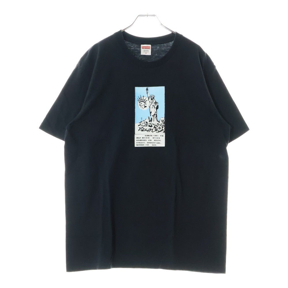 SUPREME(シュプリーム) 24AW Liberty Tee リバティ プリント クルーネック半袖Tシャツ カットソー ブラック