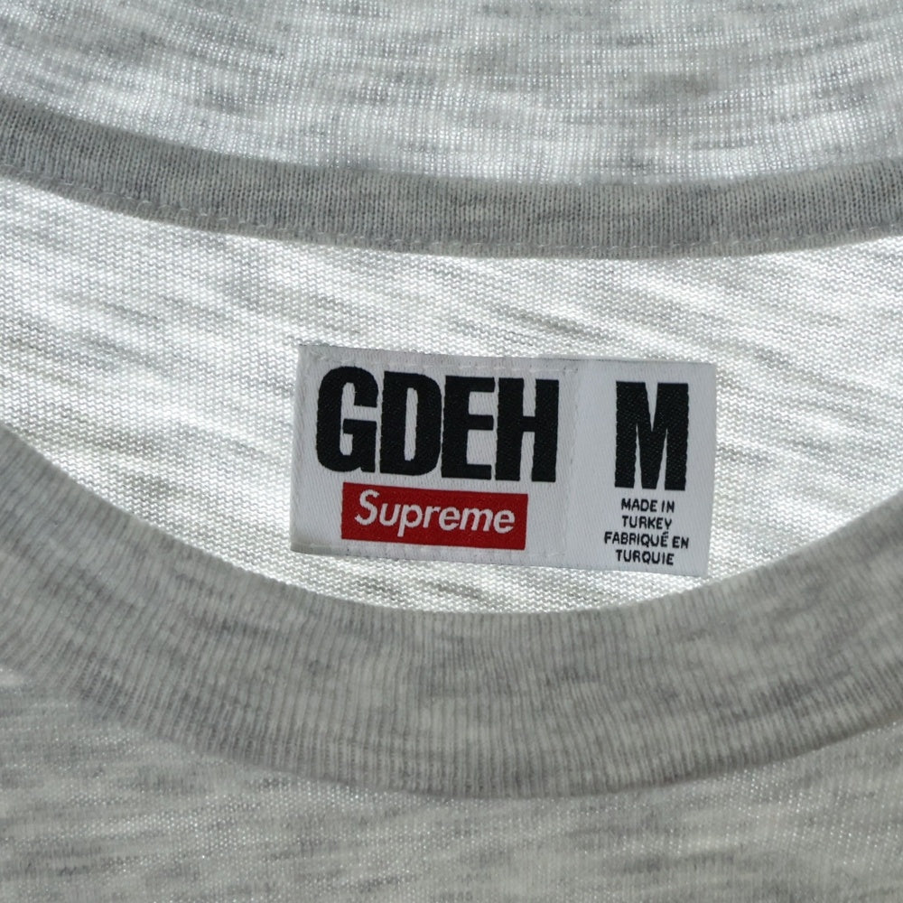 SUPREME(シュプリーム) 25SS ×GOODENOUGH S/S Tee グッドイナフ カレッジロゴ クルーネック 半袖Tシャツカットソー グレー