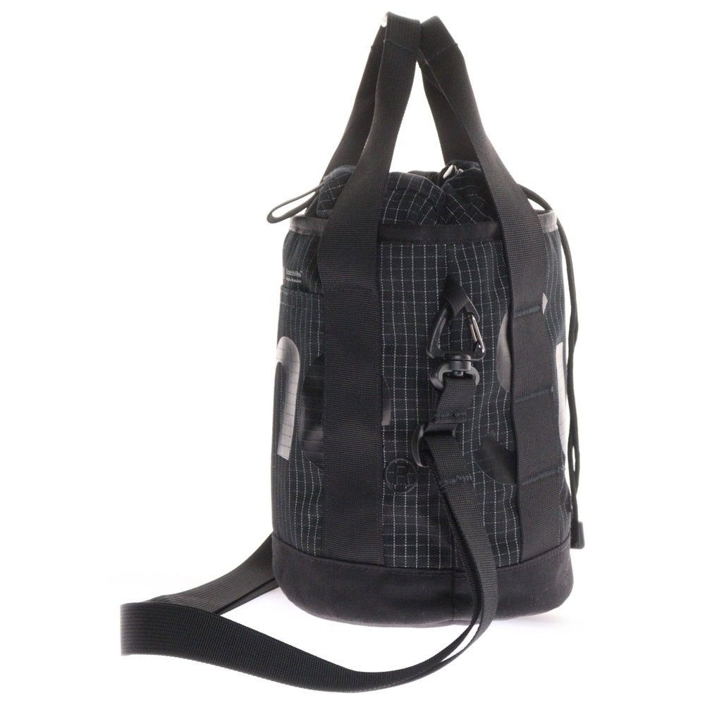 SUPREME(シュプリーム) 24SS Cinch Bag チェックステッチロゴプリントショルダーバッグ シンチ ブラック