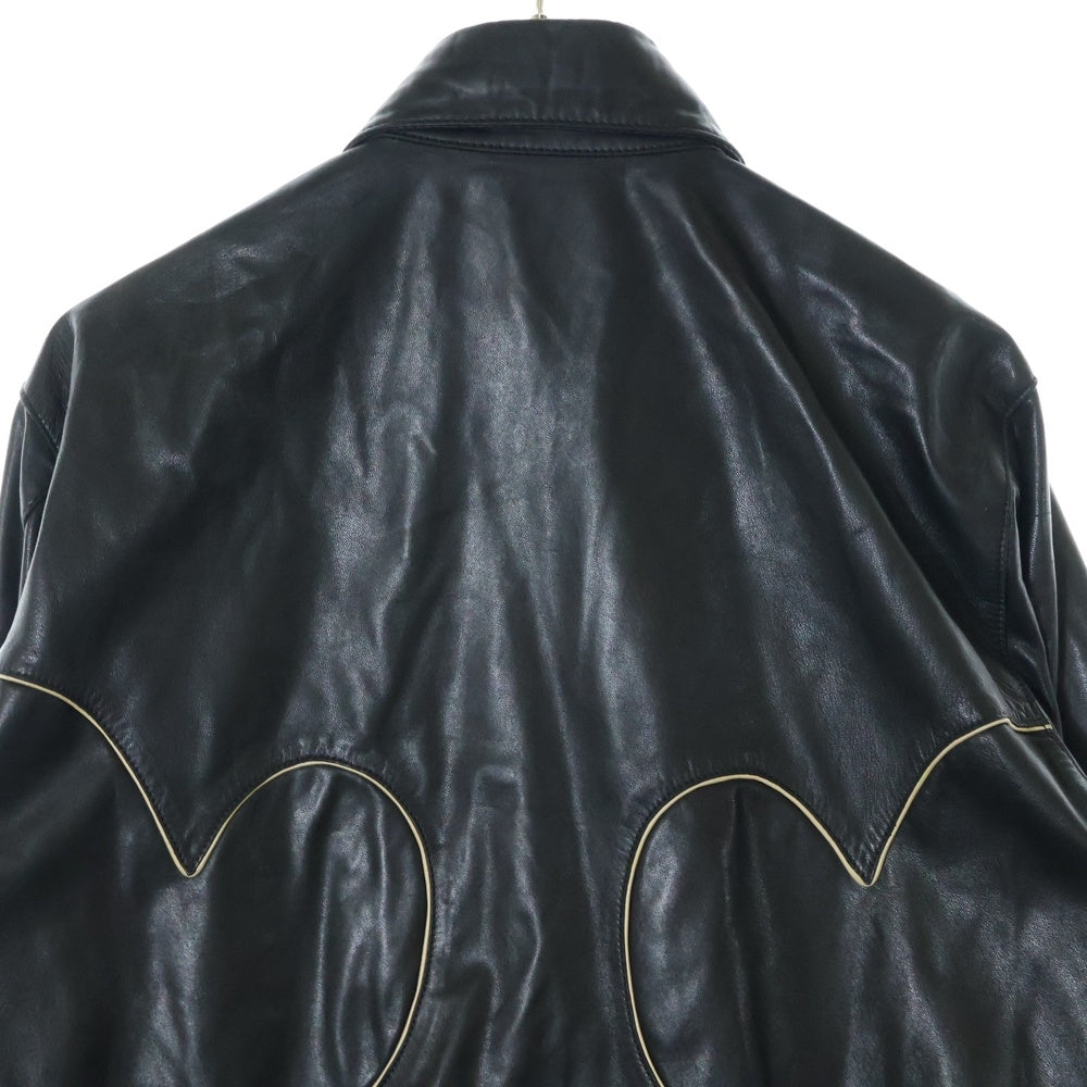 CHROME HEARTS(クロムハーツ) WESTN レザーウエスタン 長袖シャツ ブラック