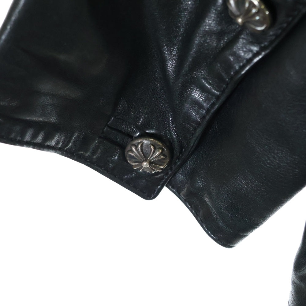 CHROME HEARTS(クロムハーツ) WESTN レザーウエスタン 長袖シャツ ブラック