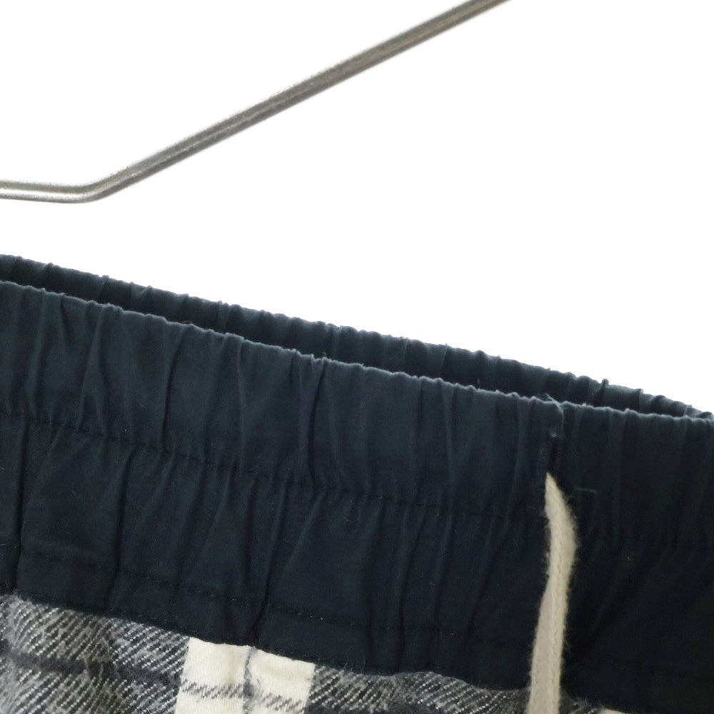 Rick Owens(リックオウエンス) 19SS DRAWSTRING TRACK PANTS チェック トラックパンツ ブラック RU19S2388-CP