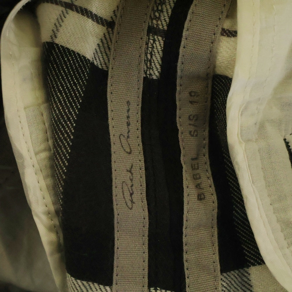 Rick Owens(リックオウエンス) 19SS DRAWSTRING TRACK PANTS チェック トラックパンツ ブラック RU19S2388-CP