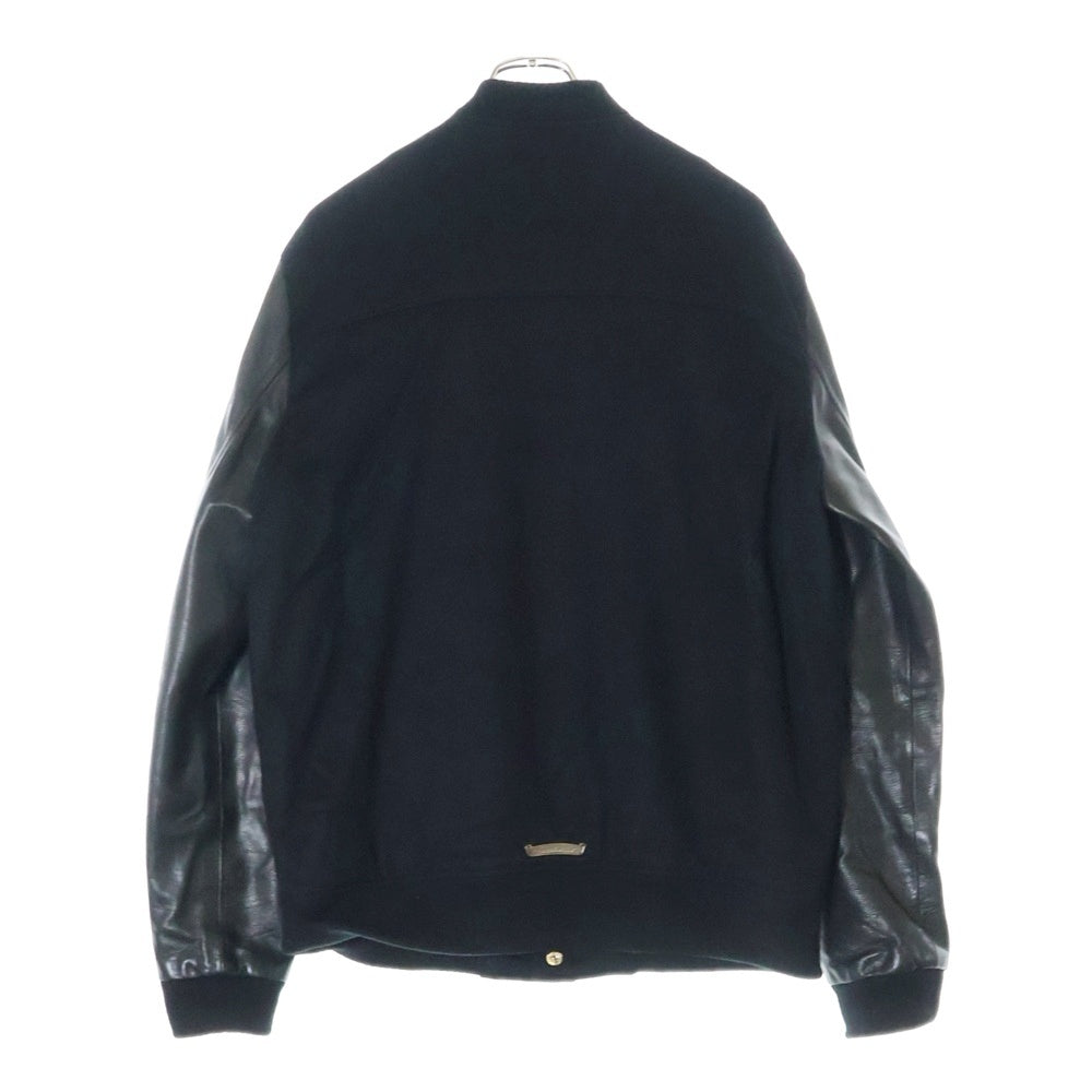 CHROME HEARTS(クロムハーツ) LETTERMAN レターマン CHマルチレザーパッチレザースリーブブルゾン ジャケット ブラック/シルバー