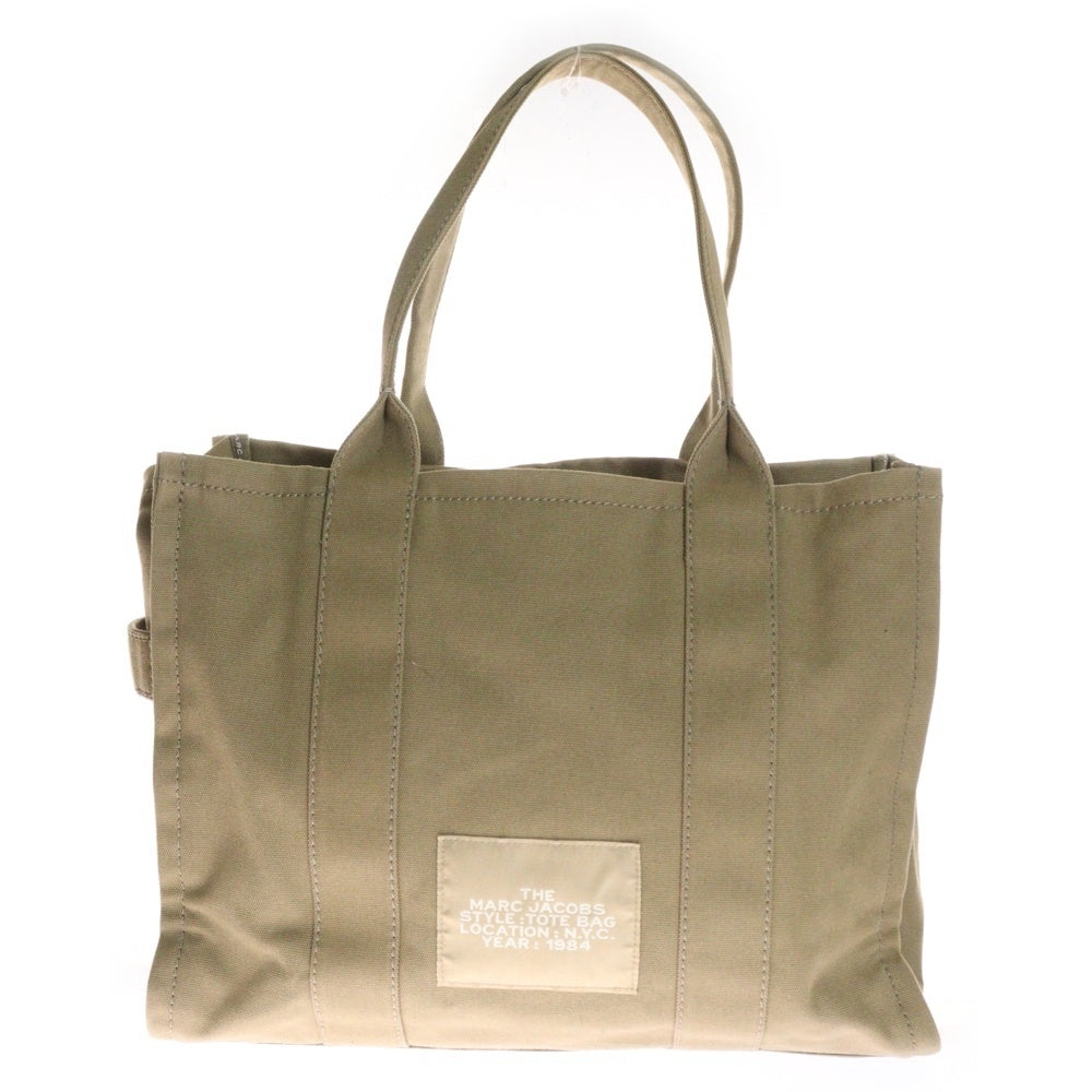MARC JACOBS(マークジェイコブス) THE TOTE BAG ロゴプリント キャンバス トートバッグ カーキ