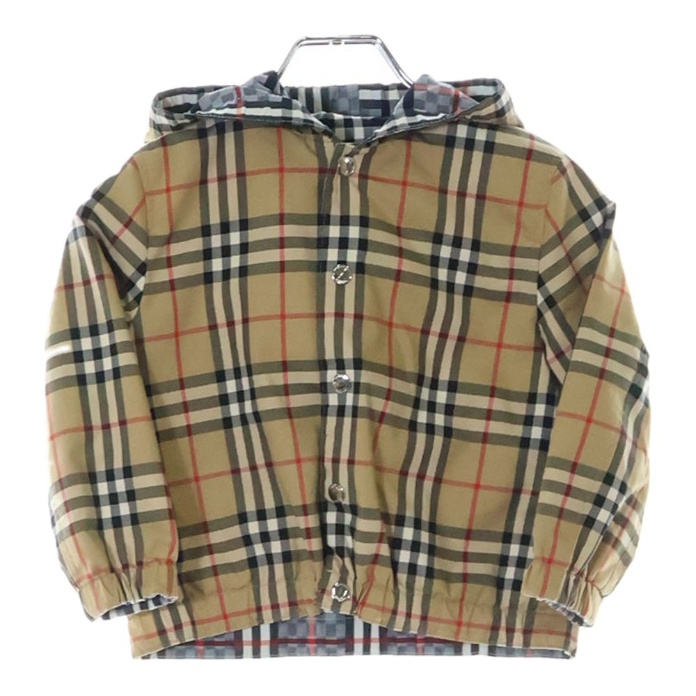 BURBERRY(バーバリー) ノヴァチェック コットン フーデッド リバーシブルジャケット ベージュ キッズ 8047917