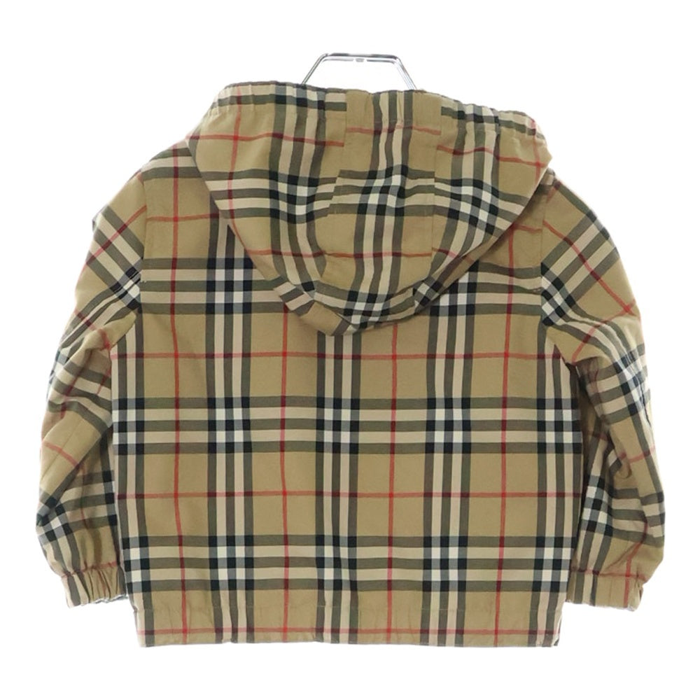 BURBERRY(バーバリー) ノヴァチェック コットン フーデッド リバーシブルジャケット ベージュ キッズ 8047917