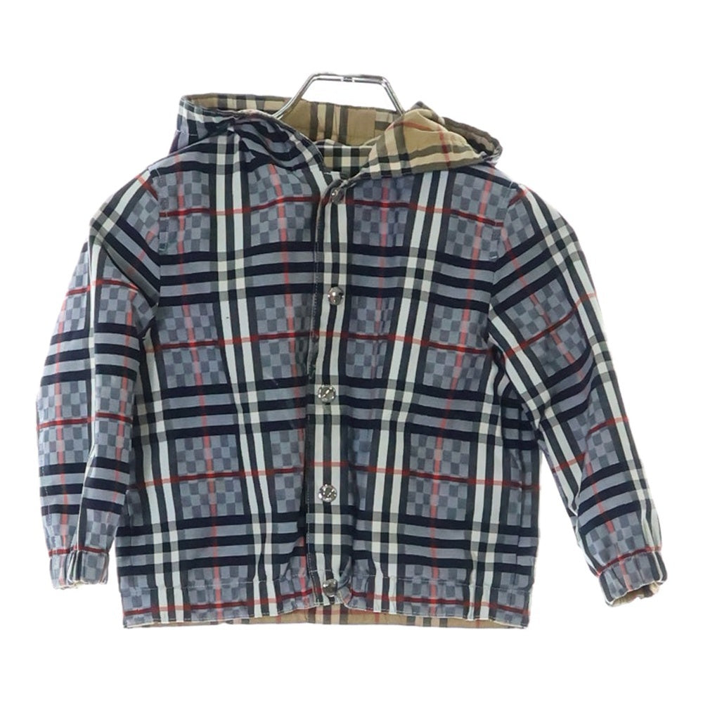 BURBERRY(バーバリー) ノヴァチェック コットン フーデッド リバーシブルジャケット ベージュ キッズ 8047917
