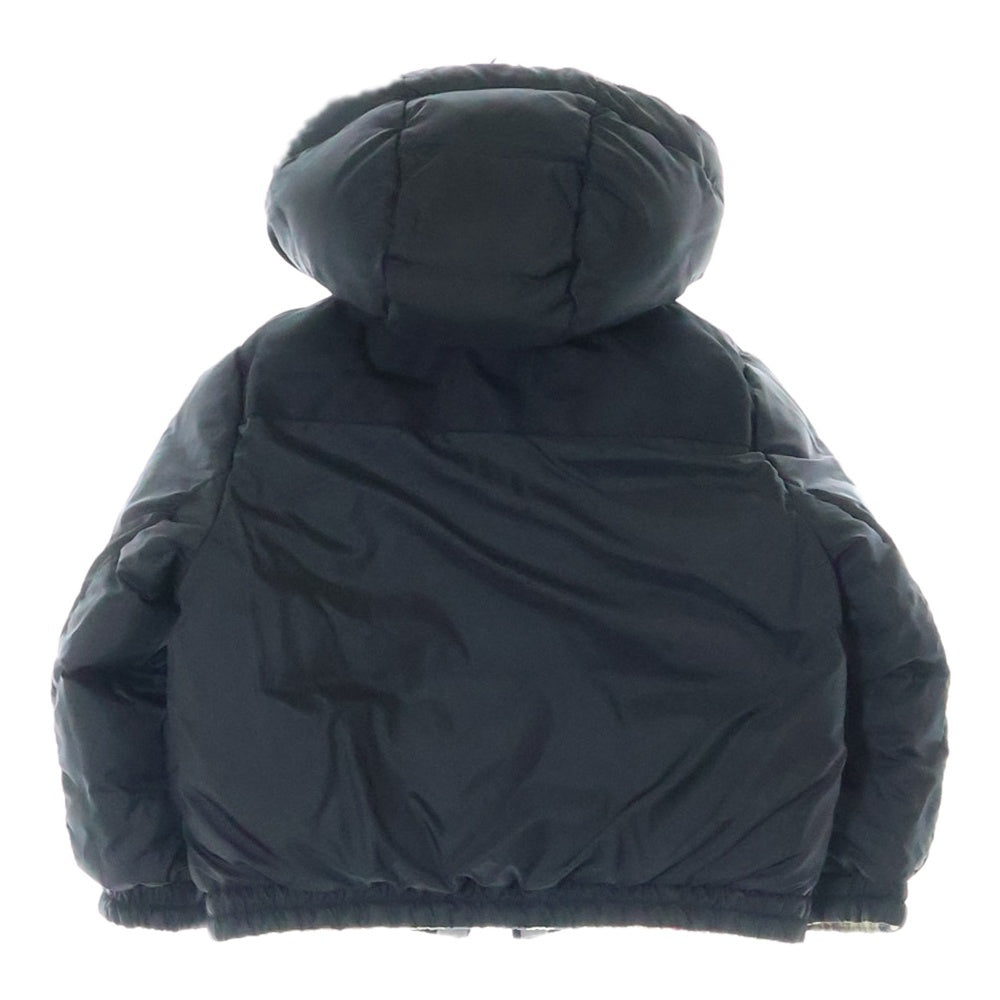BURBERRY(バーバリー) ハウスチェック ナイロン リバーシブル ダウンジャケット ベージュ/ブラック キッズ 8046023