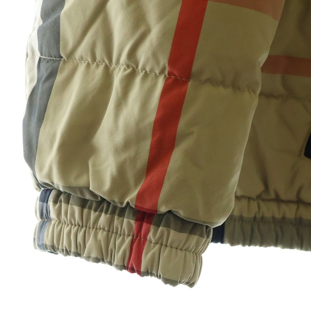 BURBERRY(バーバリー) ハウスチェック ナイロン リバーシブル ダウンジャケット ベージュ/ブラック キッズ 8046023