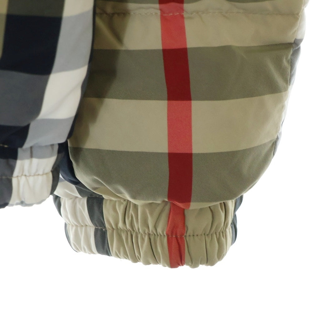 BURBERRY(バーバリー) ハウスチェック ナイロン リバーシブル ダウンジャケット ベージュ/ブラック キッズ 8046023