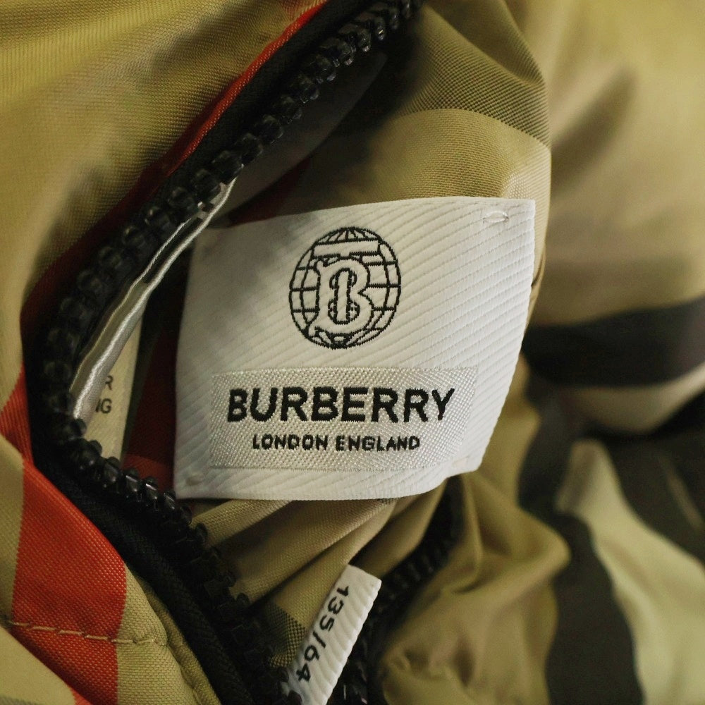 BURBERRY(バーバリー) ハウスチェック ナイロン リバーシブル ダウンジャケット ベージュ/ブラック キッズ 8046023