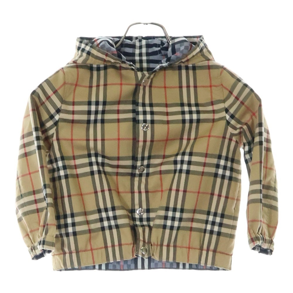 BURBERRY(バーバリー) ノヴァチェック コットン フーデッド リバーシブルジャケット ベージュ キッズ 8047917