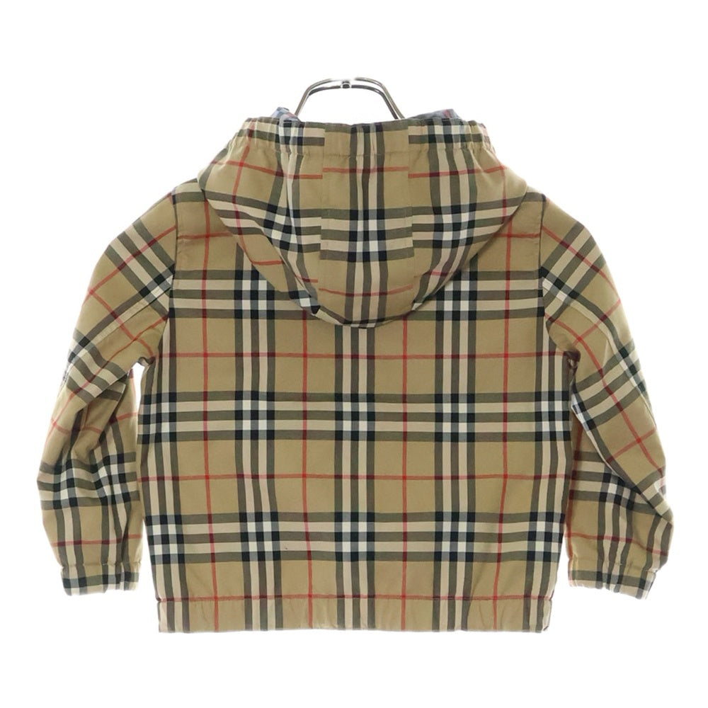 BURBERRY(バーバリー) ノヴァチェック コットン フーデッド リバーシブルジャケット ベージュ キッズ 8047917