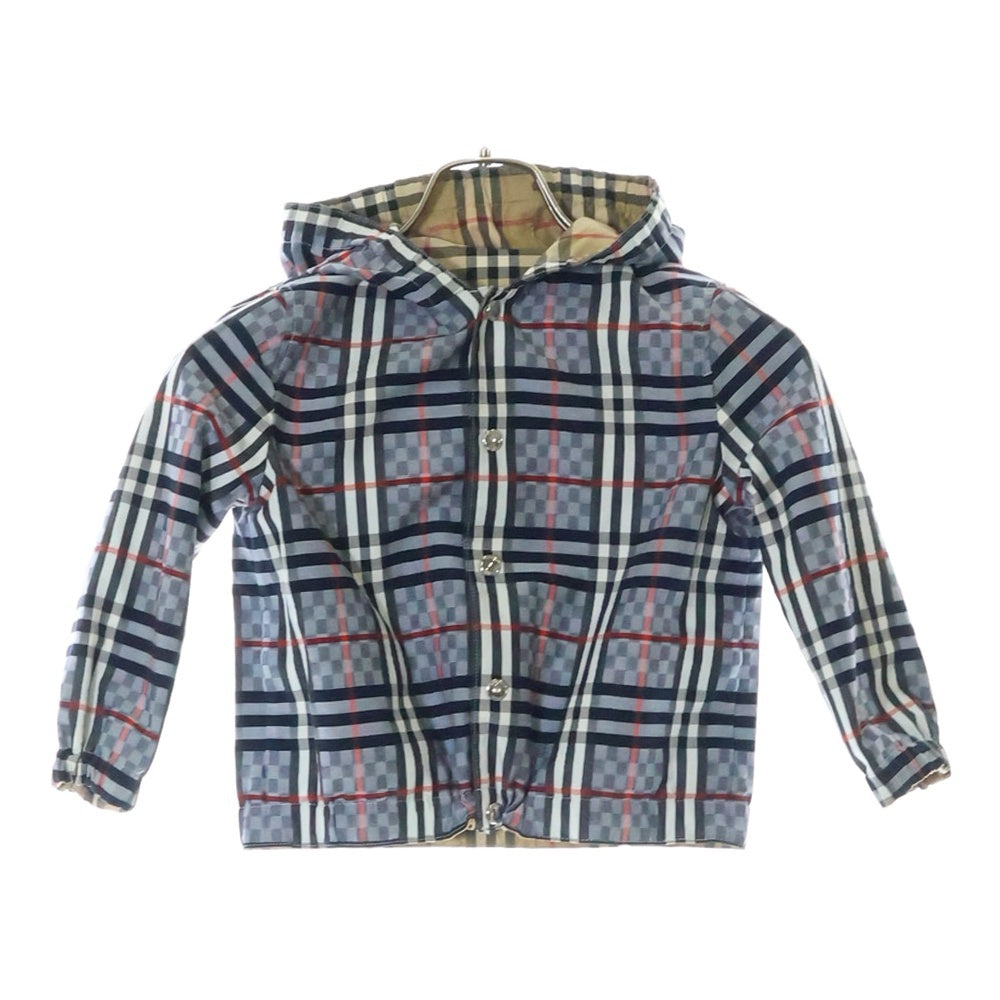 BURBERRY(バーバリー) ノヴァチェック コットン フーデッド リバーシブルジャケット ベージュ キッズ 8047917
