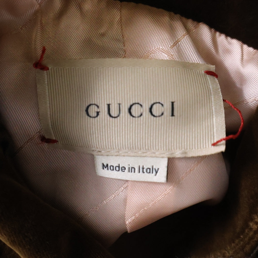 GUCCI(グッチ) ×ANGELA LYNNE GG 総柄 ジャガード ウール ジャケット コート ベージュ キッズ レディース 694899