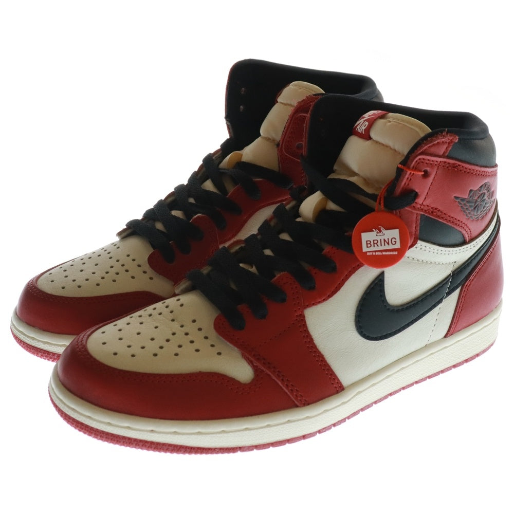 NIKE(ナイキ) AIR JORDAN 1 LOST&FOUND エアジョーダン1 ロスト&ファウンド シカゴ ハイカットスニーカー ホワイト/レッド US9/27cm DZ5485-612