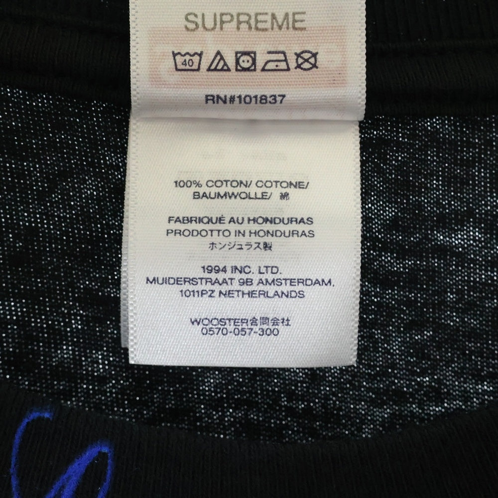 SUPREME(シュプリーム) 25SS Announcing Tee プリントロゴ クルーネック 半袖Tシャツ ブラック